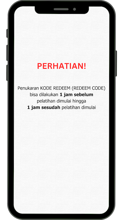 12. Kelas bisa dimulai jika redeem code sudah berhasil. Pastikan tidak melewati batas waktu redeem code, apabila melewati batas waktu maka pelatihan akan HANGUS